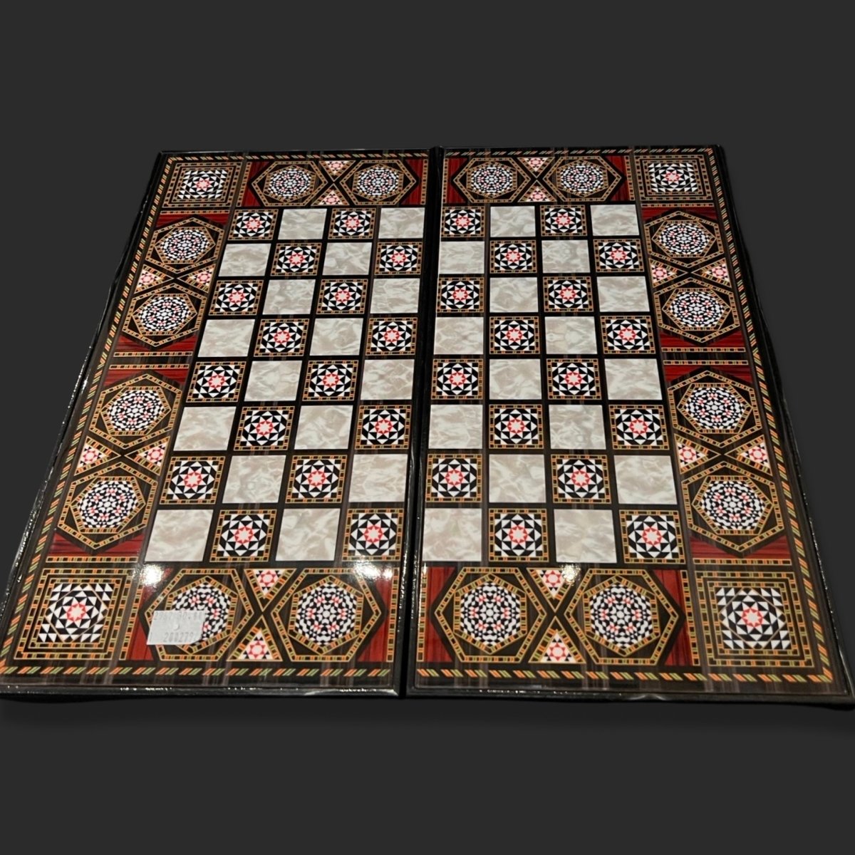 High Quality Wooden Backgammon and Chess with Stones, chips and dice