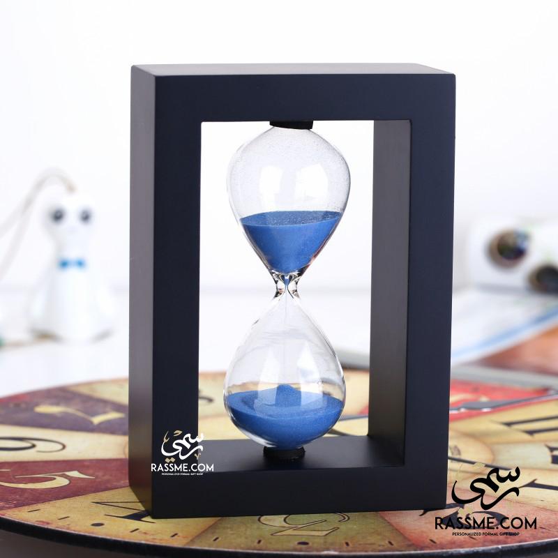 Hourglass Sand Clock Wooden Frame - Free Engraving