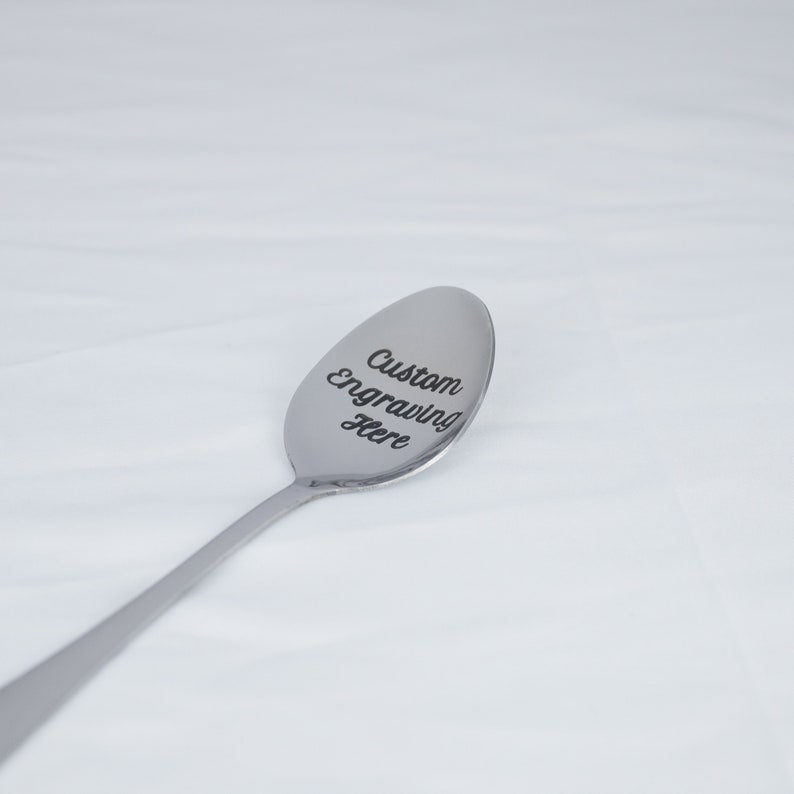 Personalized Silver Spoon Custom Silver Fork Teaspoon Engraving