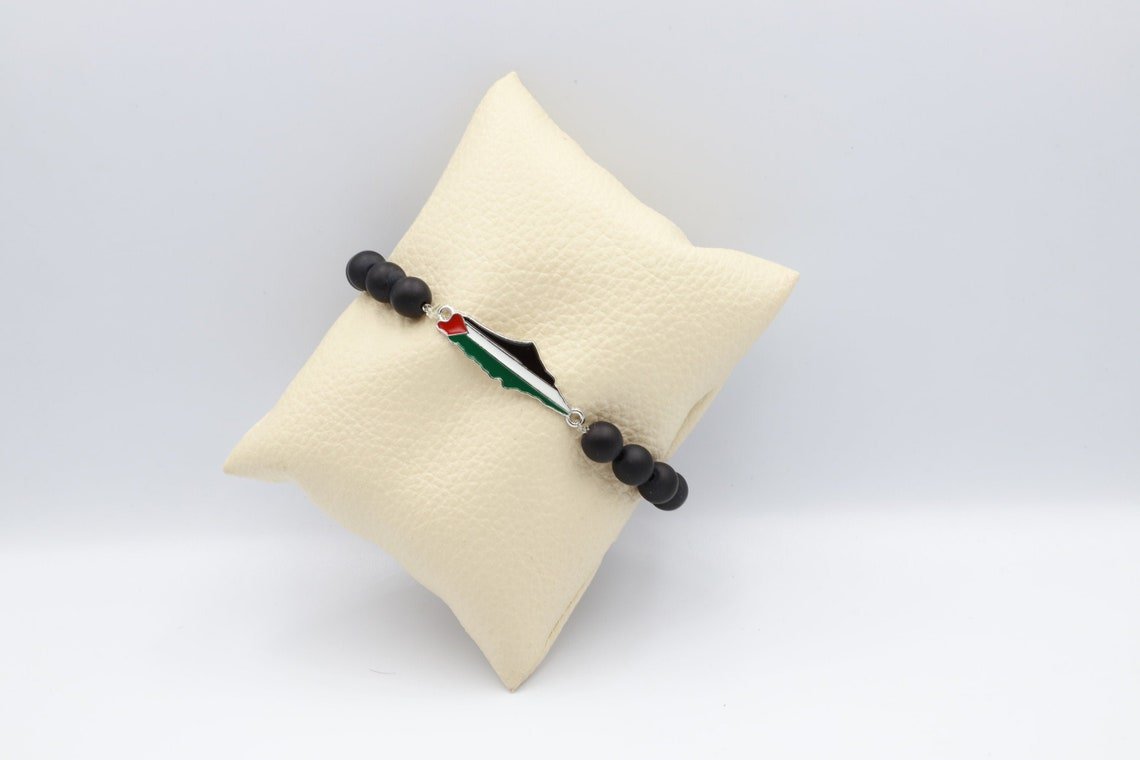 Palestine Flag Map Design Bracelet
