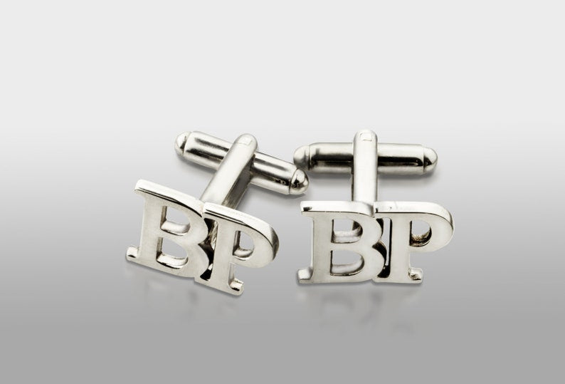 Initial Cufflink - Letters Cufflinks - Initials Cufflinks - Groom cufflinks - Groomsmen gift - Groomsmen top Cufflinks - Father Gift - Cufflinks