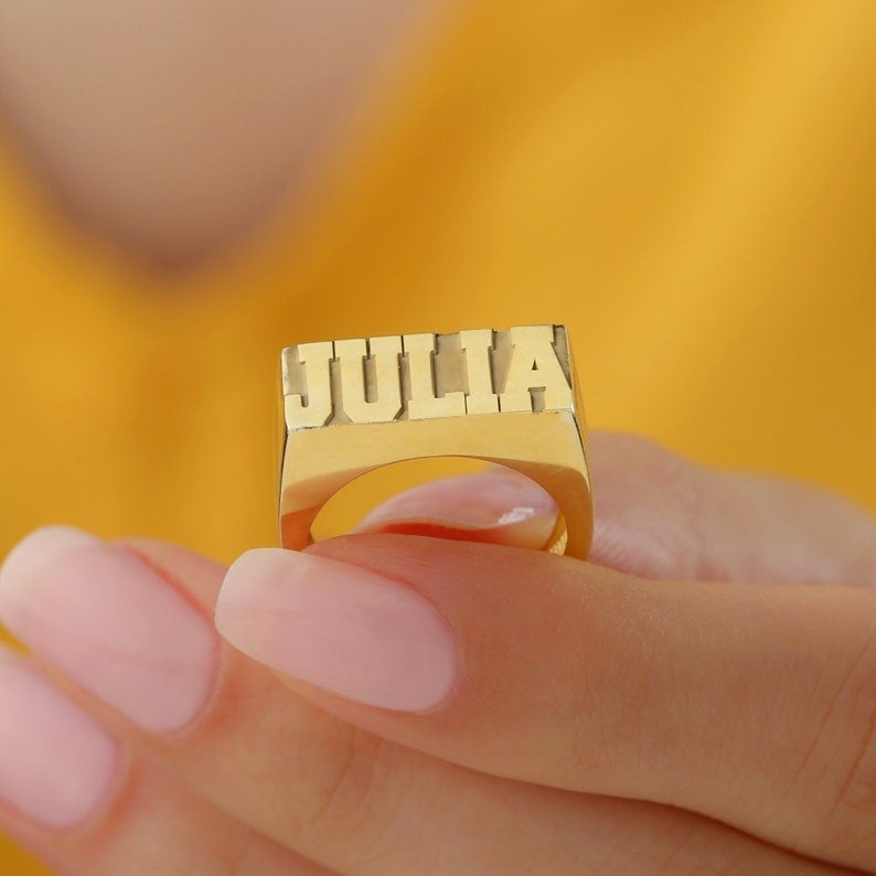 Personalised 925 Sterling Silver Birth Year Ring Custom Made