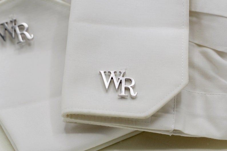 Initials Cufflinks, Personalized Cuff Links, Groomsmen gifts, Groom Wedding Cufflinks, Father's Day, Gift For Him, Cufflink