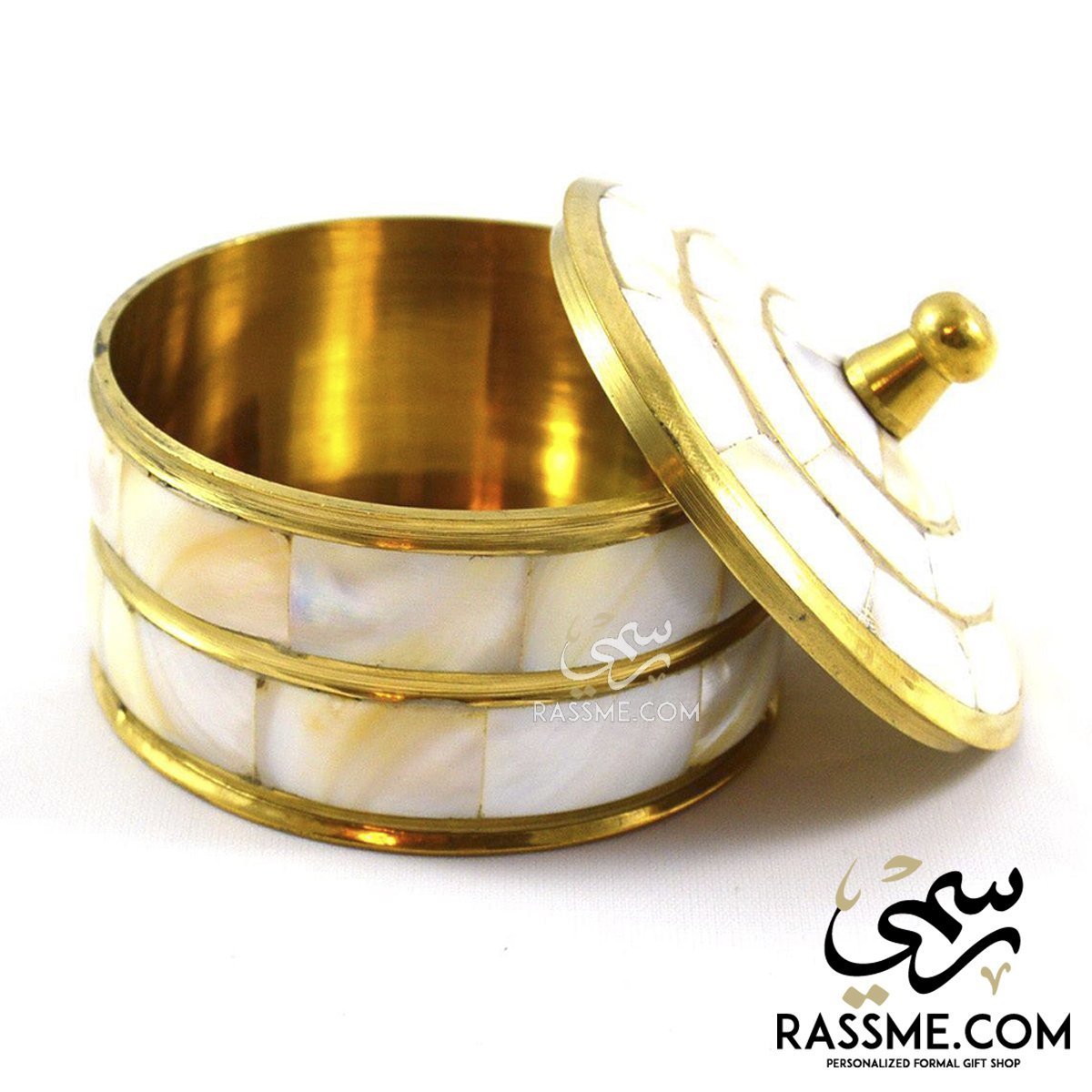 Indian Solid Brass with Mother of Pearls Box