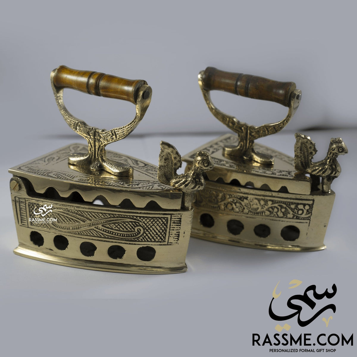 Solid Brass Iron Wooden Handle