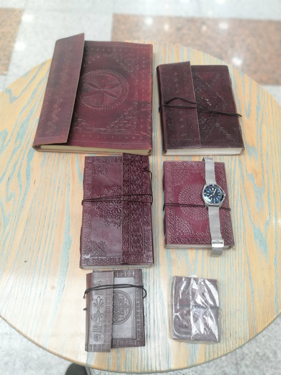 Leather Authentic Notebook Antique Paper - Free Engraving