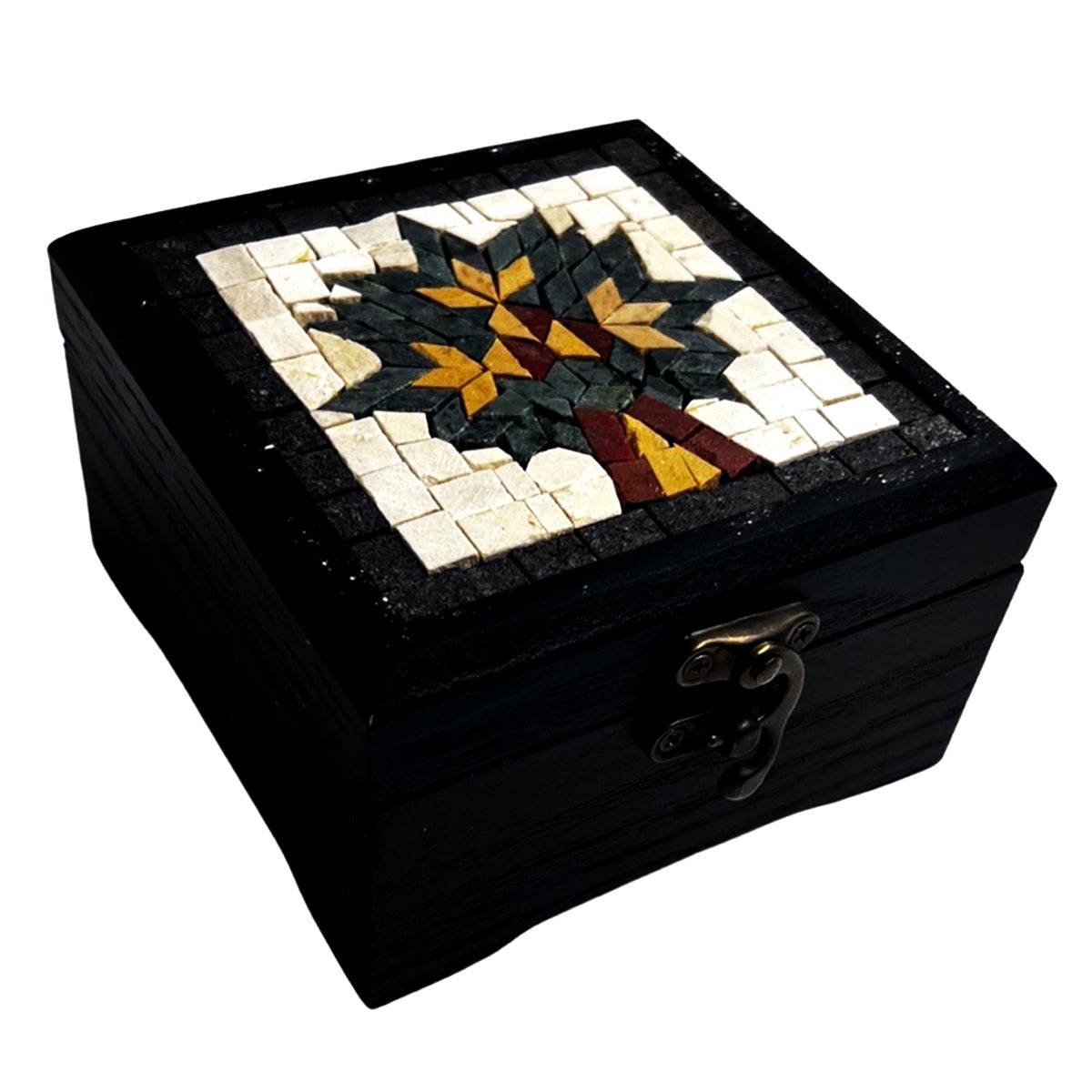 Mosaics Tree of Life Brown Wooden Box