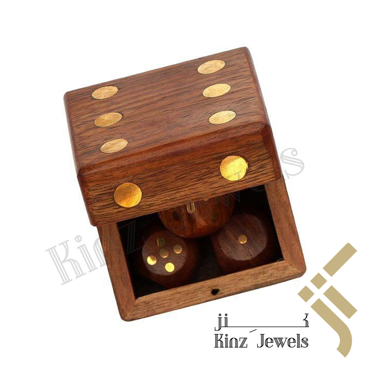 Rose Wood with Brass Dice Box