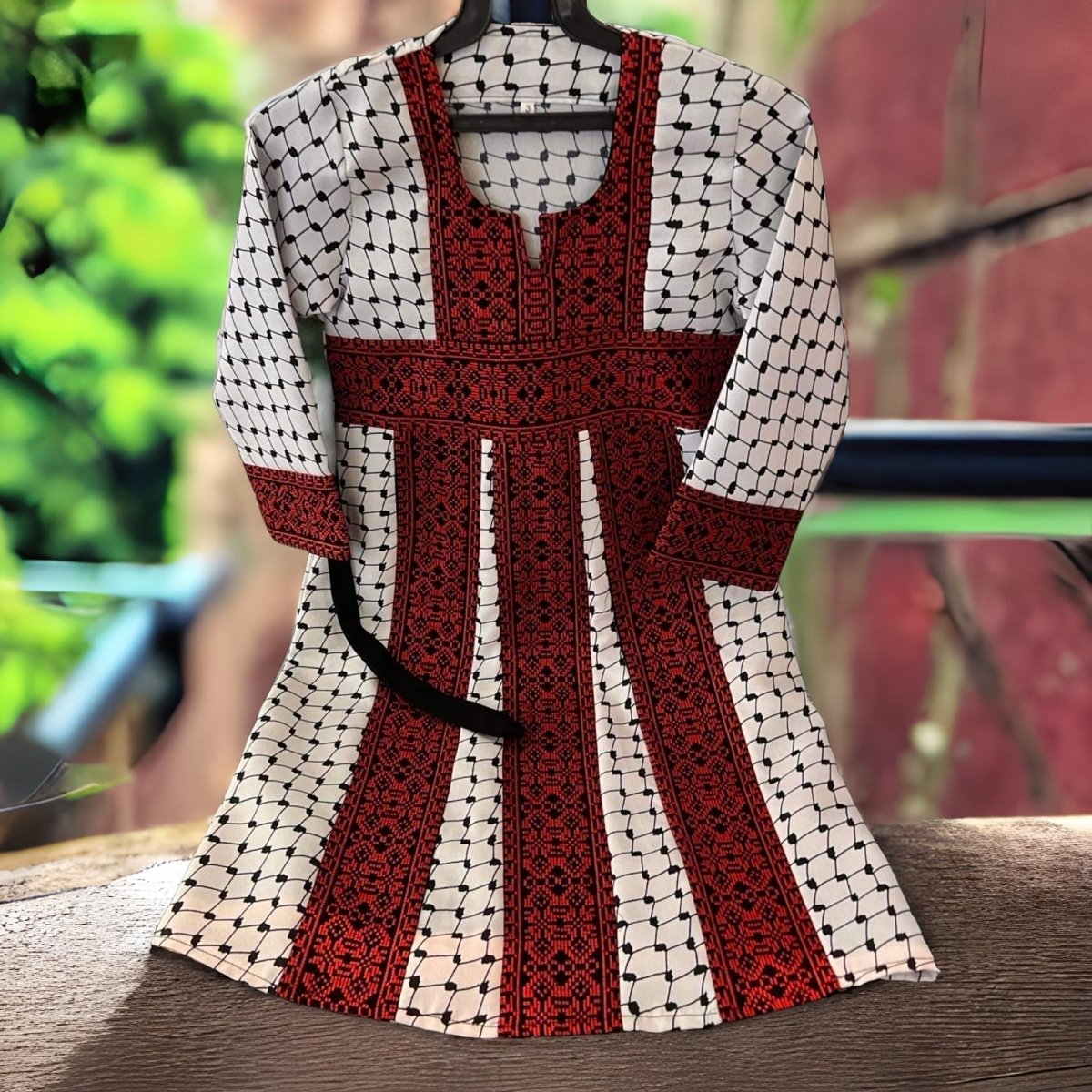 "Palestinian Dress for Kids' Traditional Dress Embroidery