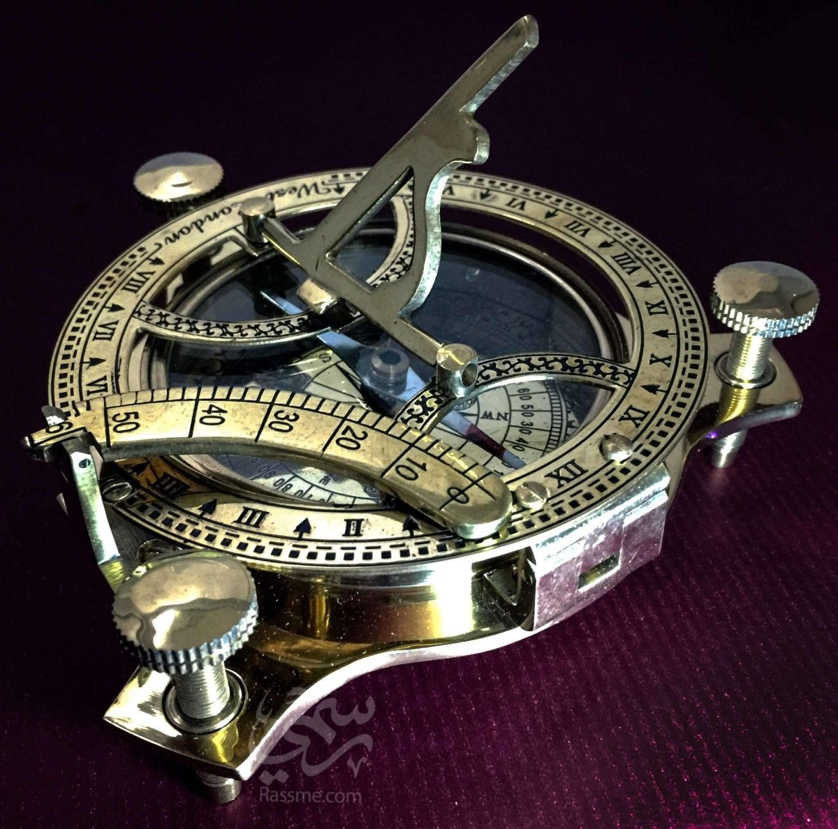 Personalized Astrolabe with Compass Solid Brass