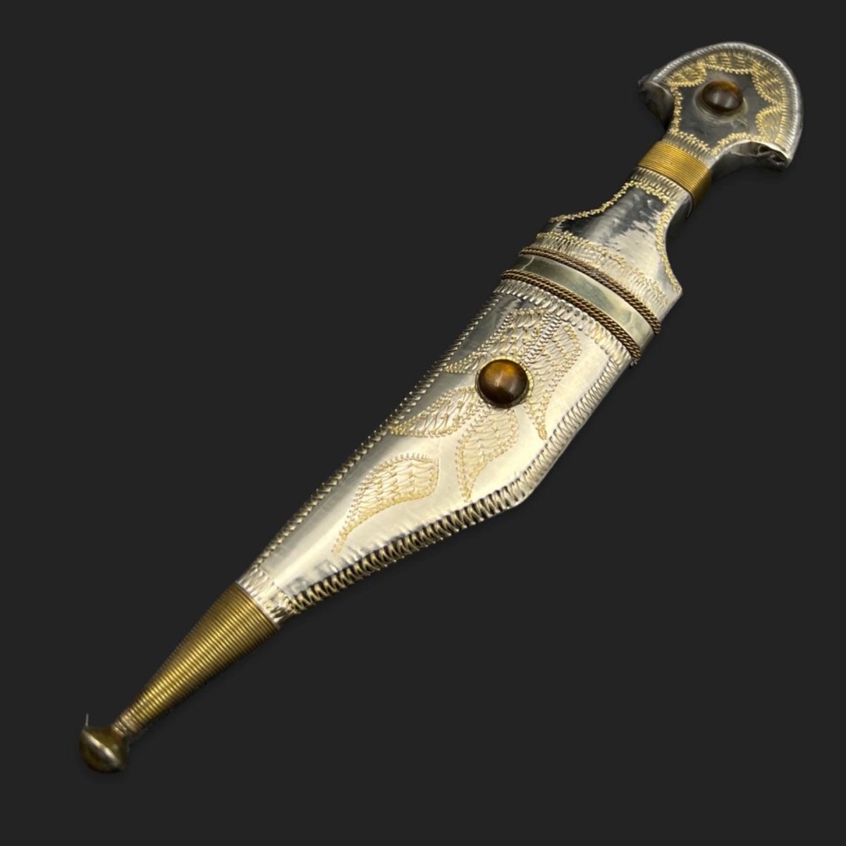 Personalized Brass and Silver Plating Dagger