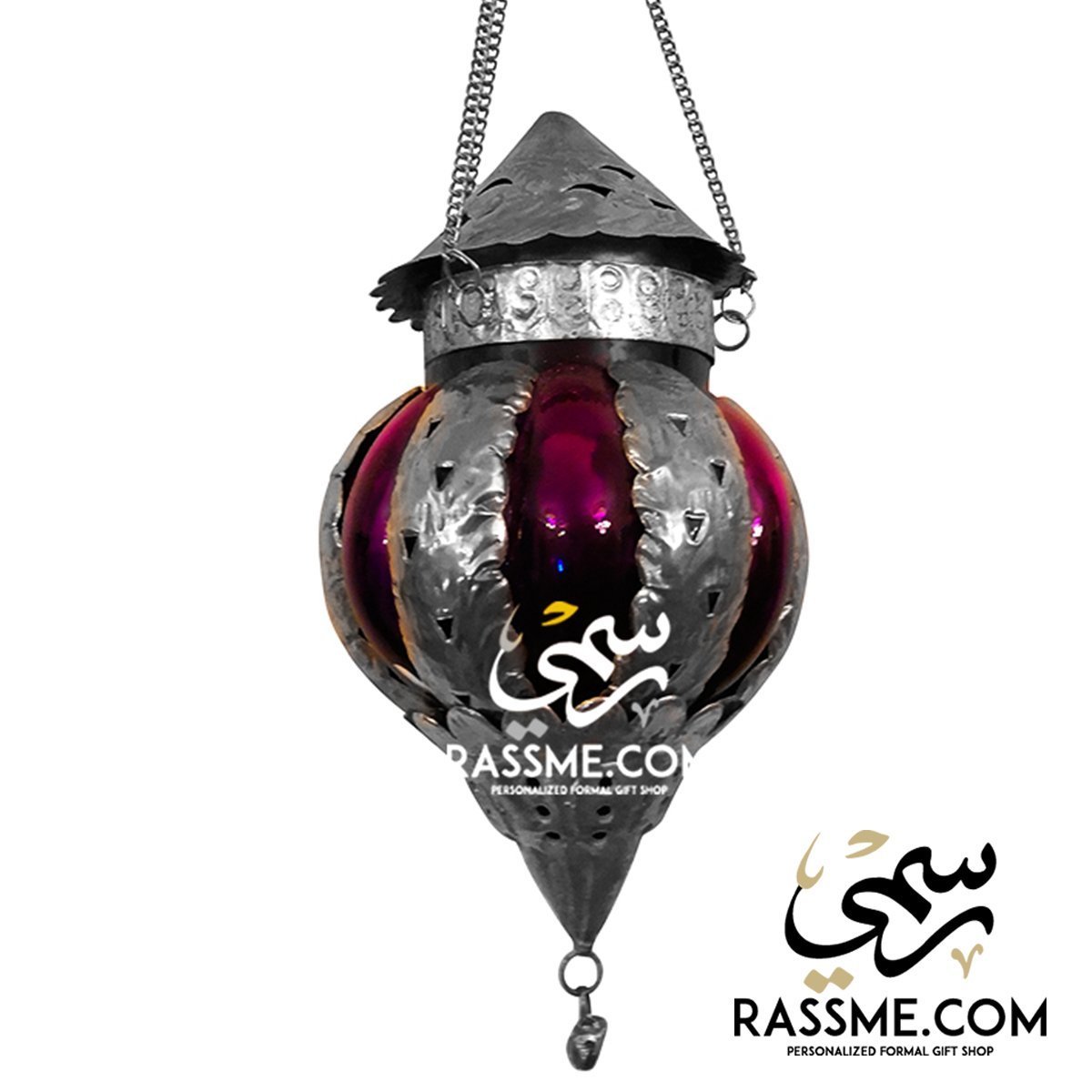 Personalized Candle 5 Colors Glass Arabian Lantern Antique - Free Engraving
