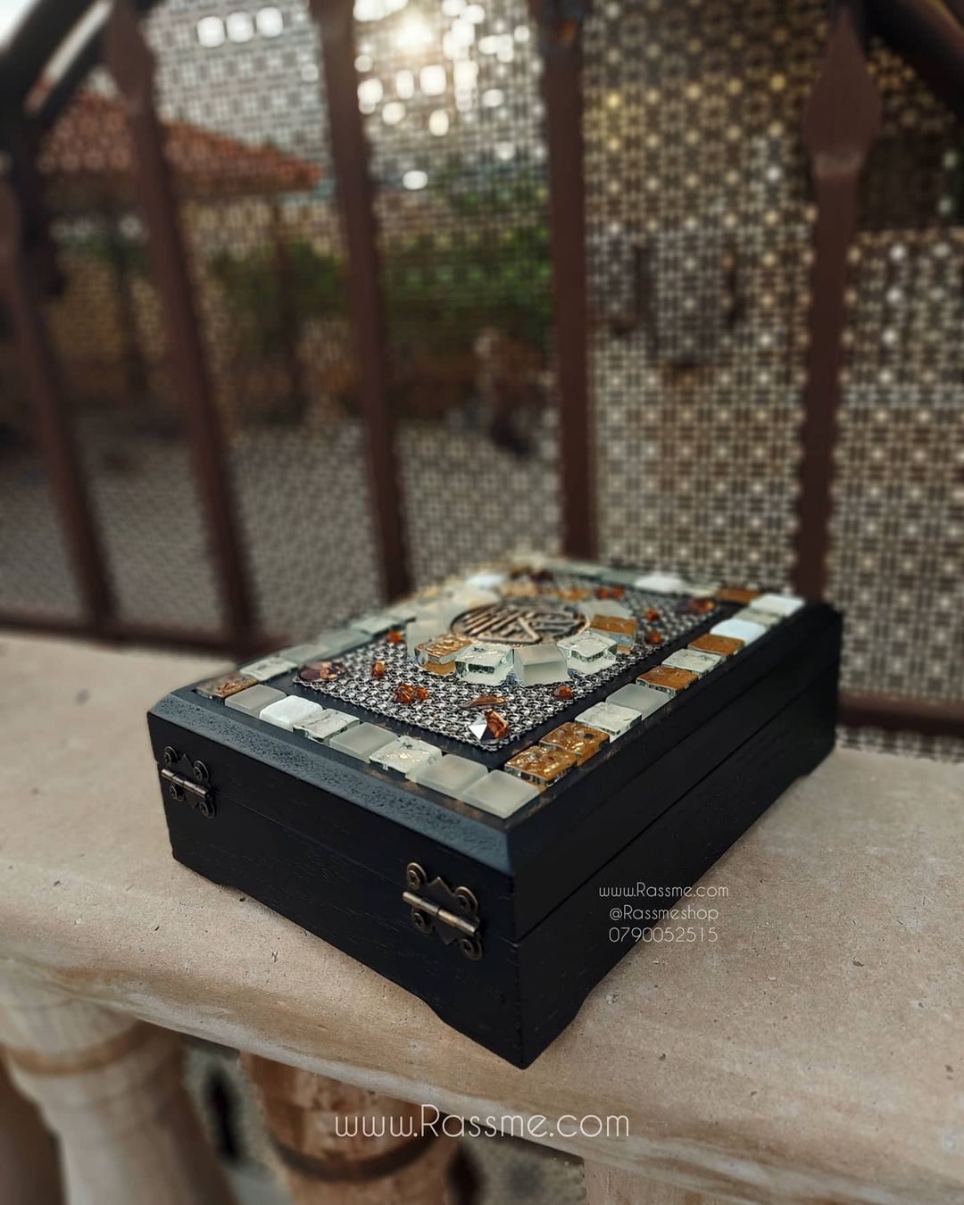 Premium Wooden Mosaics Arabesque Box Quran