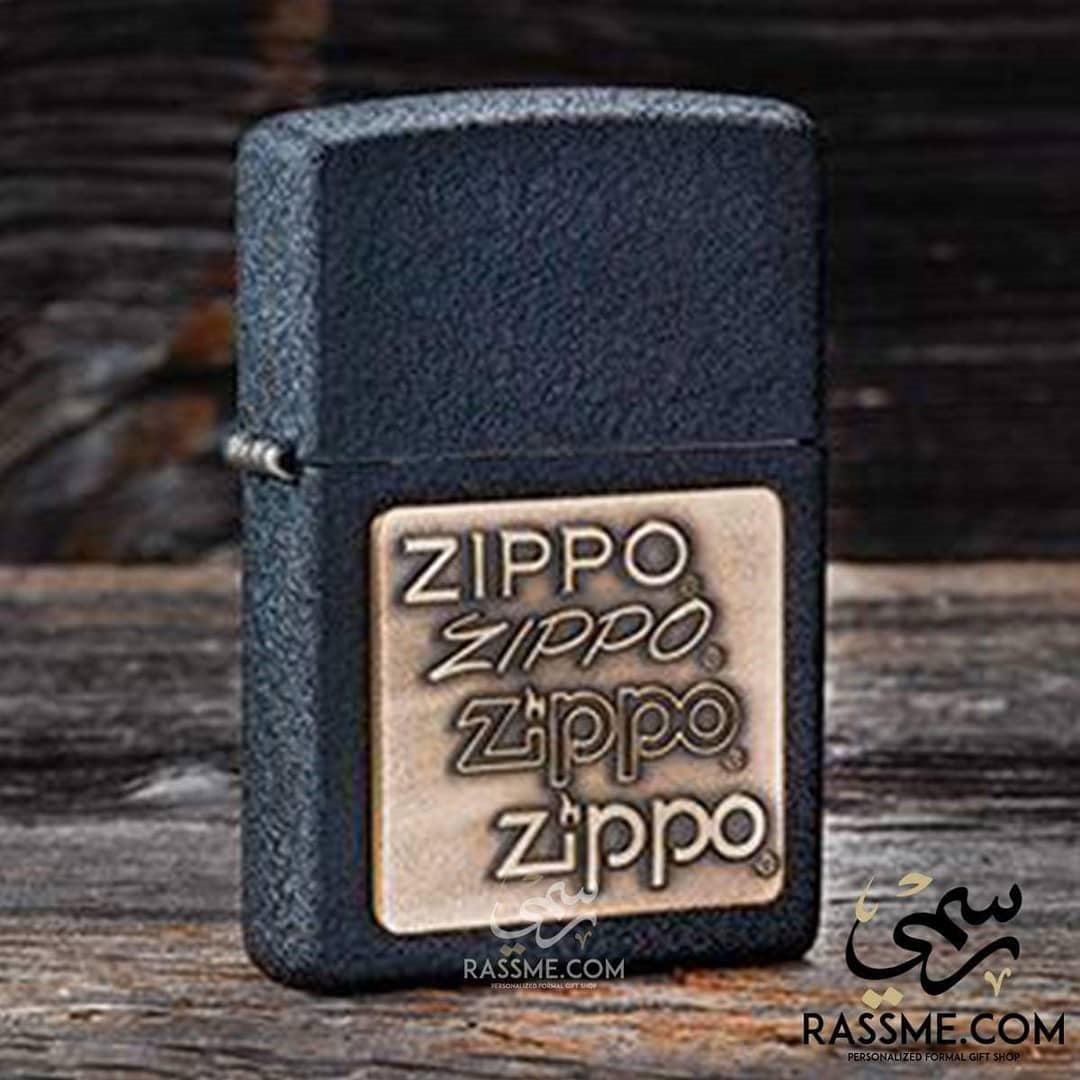 Black Crackle Brass Zippo Logo Zippo Lighters In Jordan Rassme