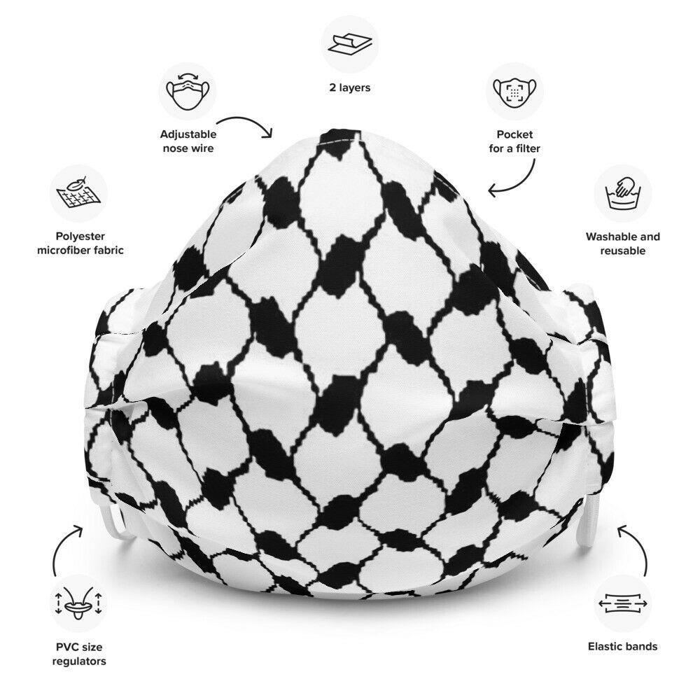 Palestinian Mask Face keffiyeh Cloth كمامة فلسطينية