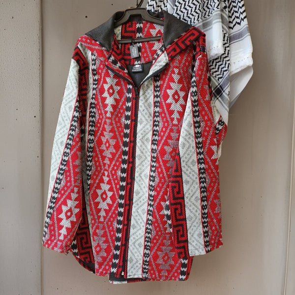 Sadu Jacket Bedouin Jacket Gray Black And Red