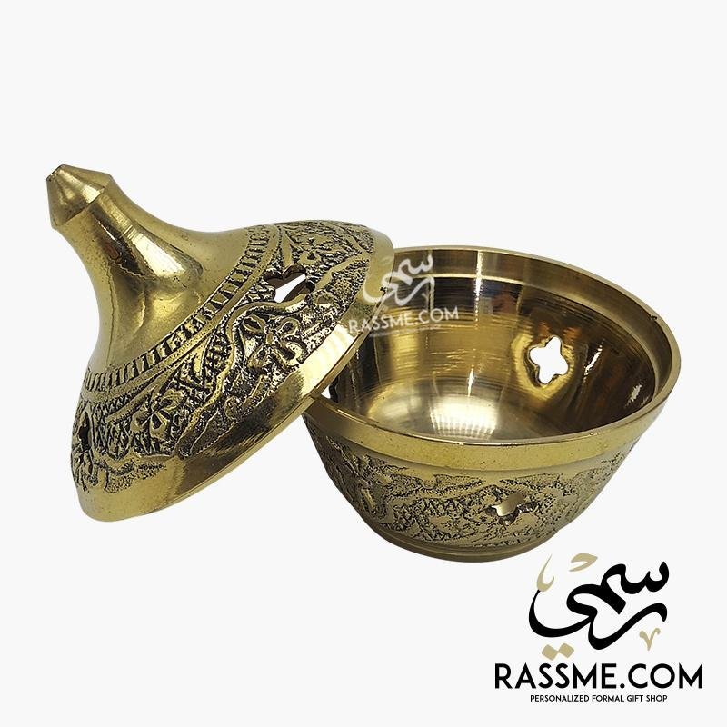 Solid Brass Indian Made Date Plate / Incense Burner