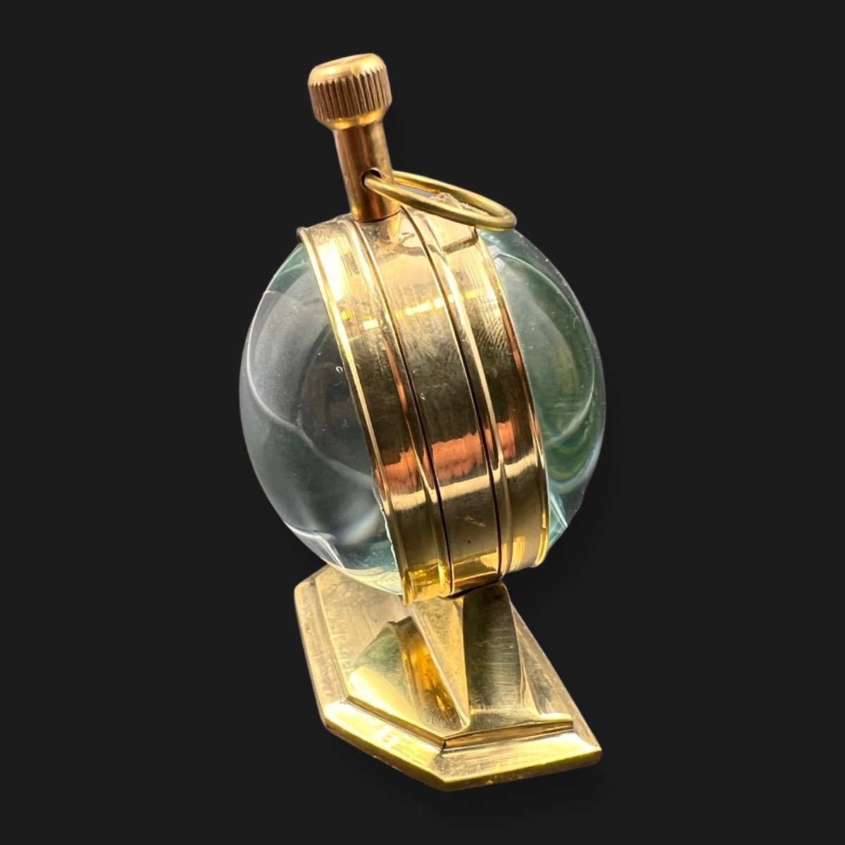 Solid Brass Vintage Desk Clock