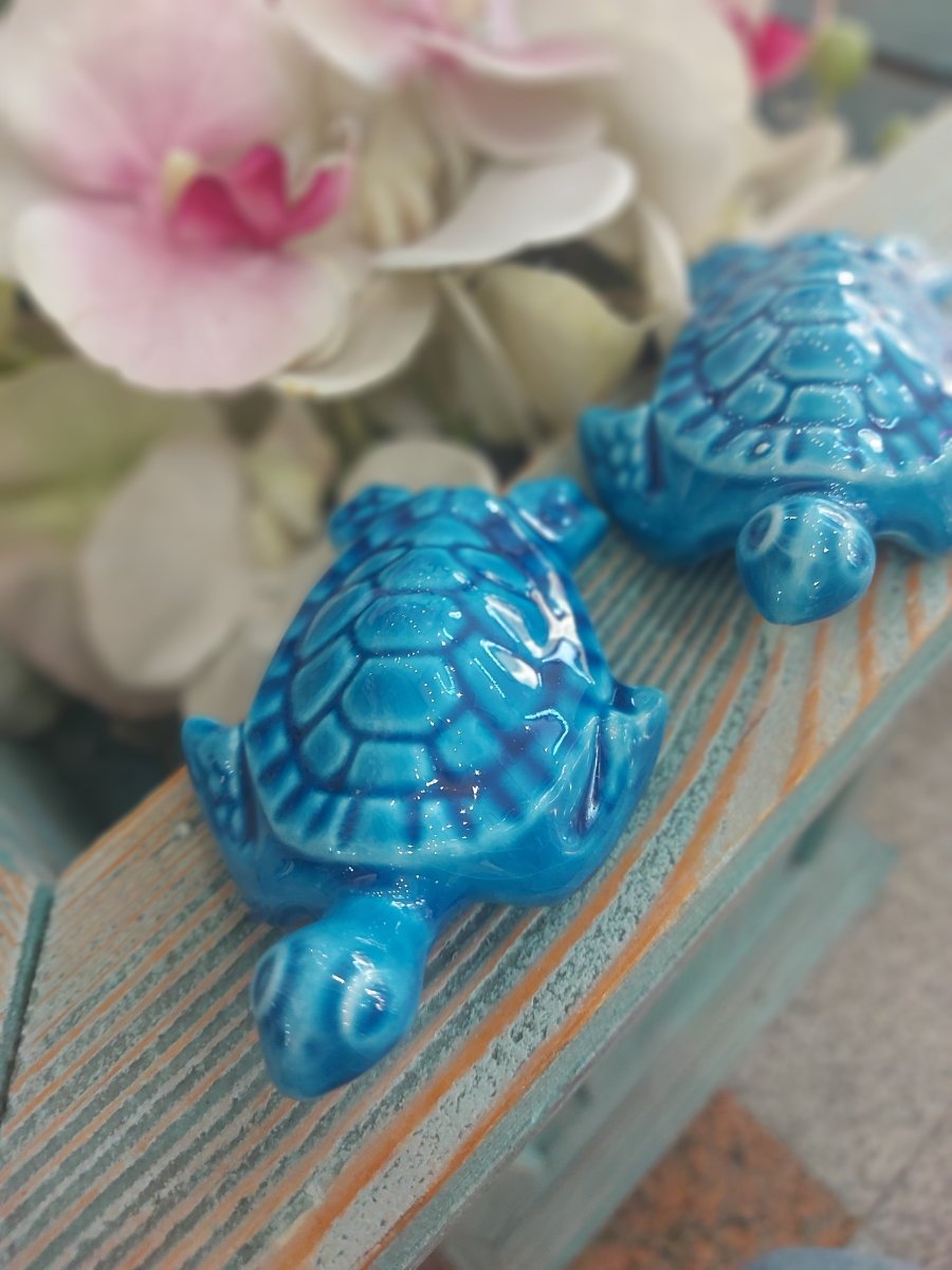 Turquoise Ceramic Turtles Home Decor Authentic Turkish Handmade Ornament