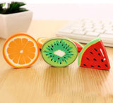 6Pcs Fruit Eraser Cute 3D Watermelon Grape Strawberry Lemon Rubber Kiwi