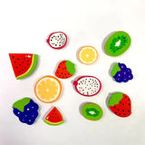 6Pcs Fruit Eraser Cute 3D Watermelon Grape Strawberry Lemon Rubber Kiwi