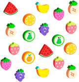 6Pcs Fruit Eraser Cute 3D Watermelon Grape Strawberry Lemon Rubber Kiwi