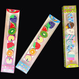 6Pcs Fruit Eraser Cute 3D Watermelon Grape Strawberry Lemon Rubber Kiwi
