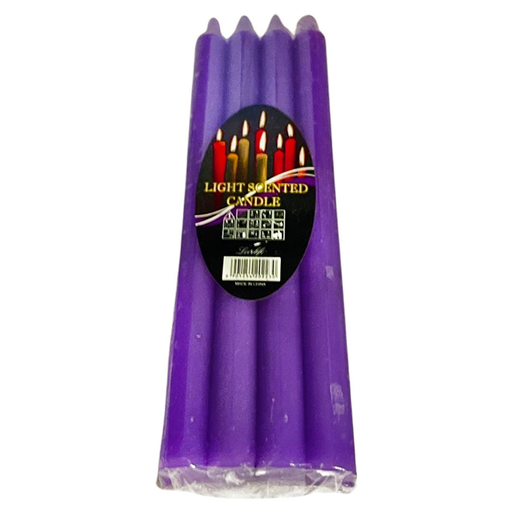 8 Purple Candle Sticks - STLESS