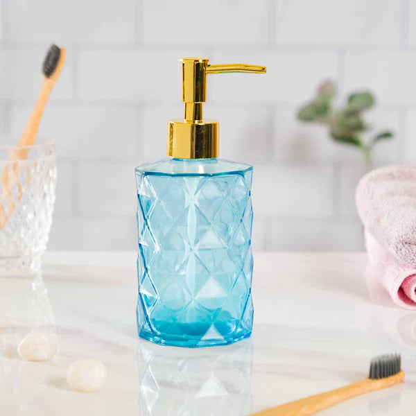 Luxury Glass Soap Dispenser with Stainless Steel Pump