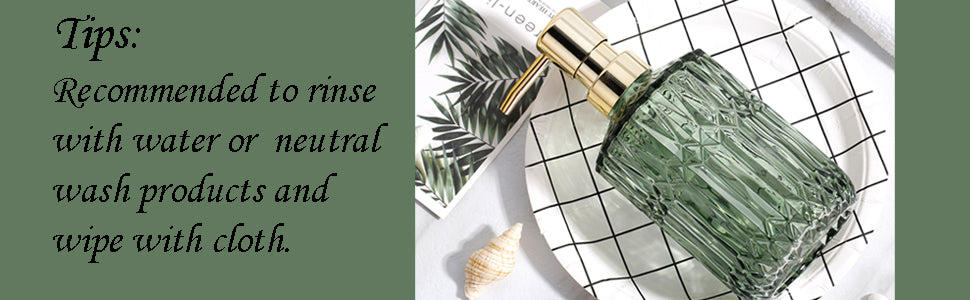 Luxury Glass Soap Dispenser with Stainless Steel Pump