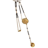 Al-Mu’awwizatain Black Necklace Rosary & Circle Gold Plated