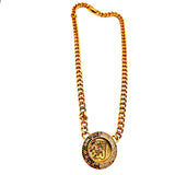 Allah Gold Plated With Glass and Zircon Stones