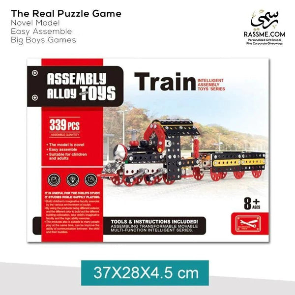 Assembly 3D Metal Train Alloy Model