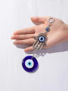 Blue Eye Alloy Hamsa Hand Pendant Evil Eye Amule