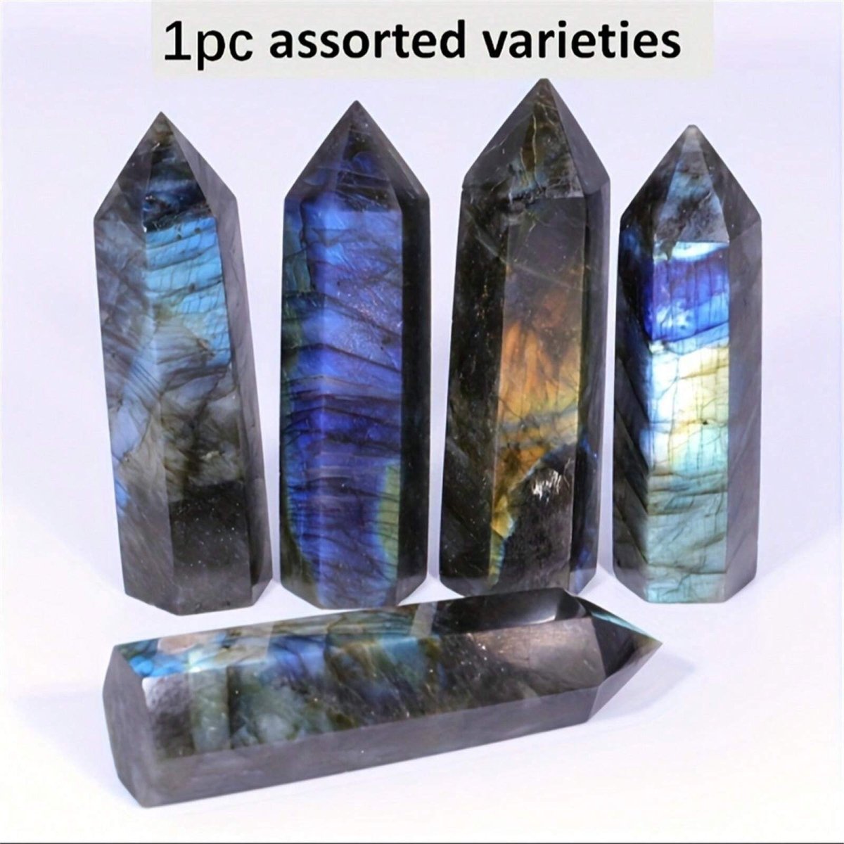 Blue Moonlight Natural Crystal Pillar, Natural Crystal Stone, Crystal Handicraft