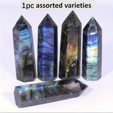 Blue Moonlight Natural Crystal Pillar, Natural Crystal Stone, Crystal Handicraft
