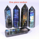 Blue Moonlight Natural Crystal Pillar, Natural Crystal Stone, Crystal Handicraft