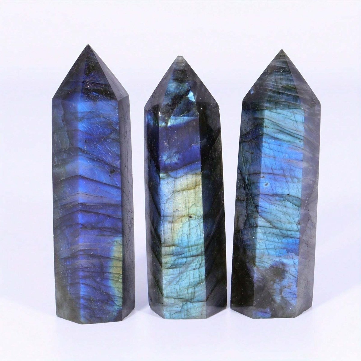 Blue Moonlight Natural Crystal Pillar, Natural Crystal Stone, Crystal Handicraft