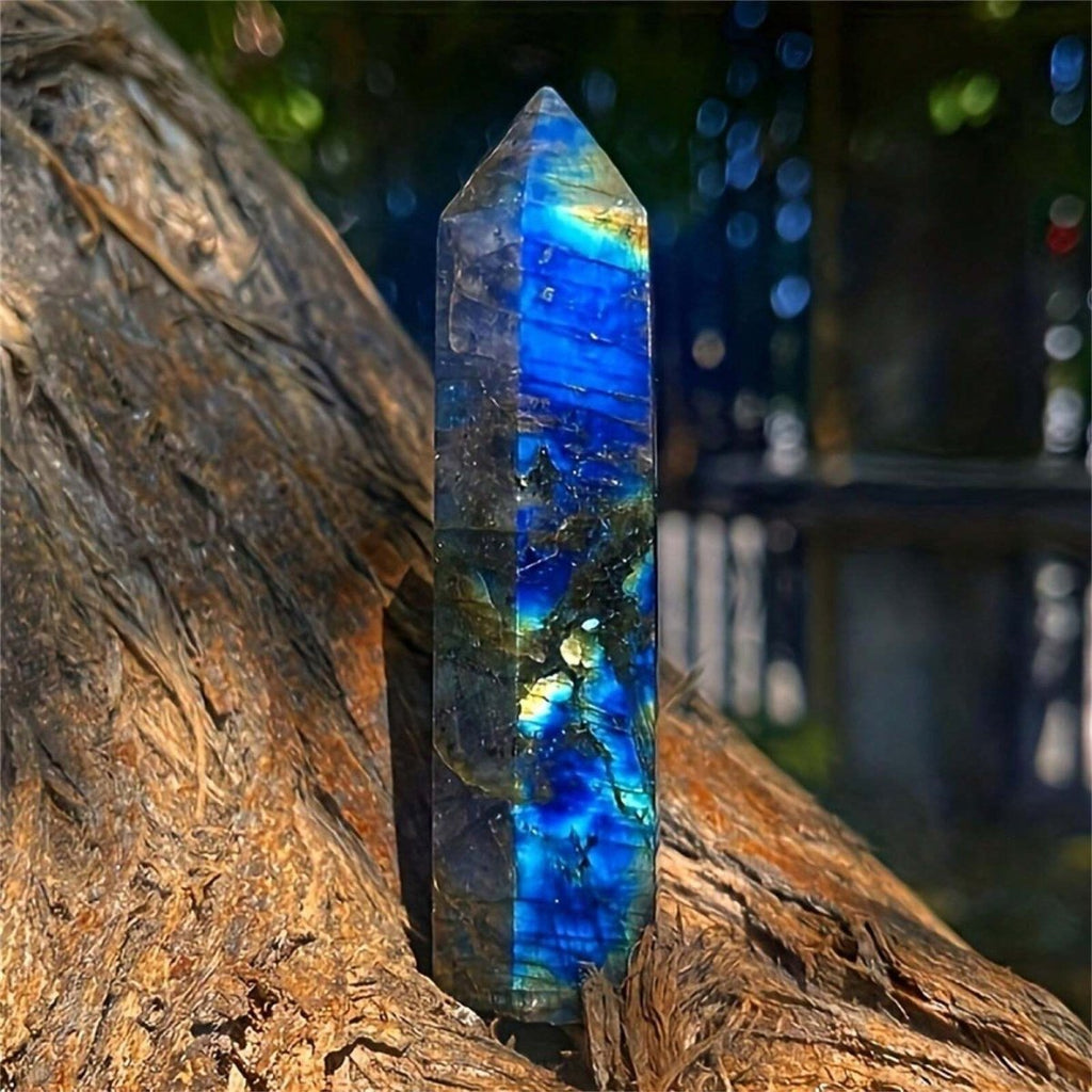 Blue Moonlight Natural Crystal Pillar, Natural Crystal Stone, Crystal Handicraft