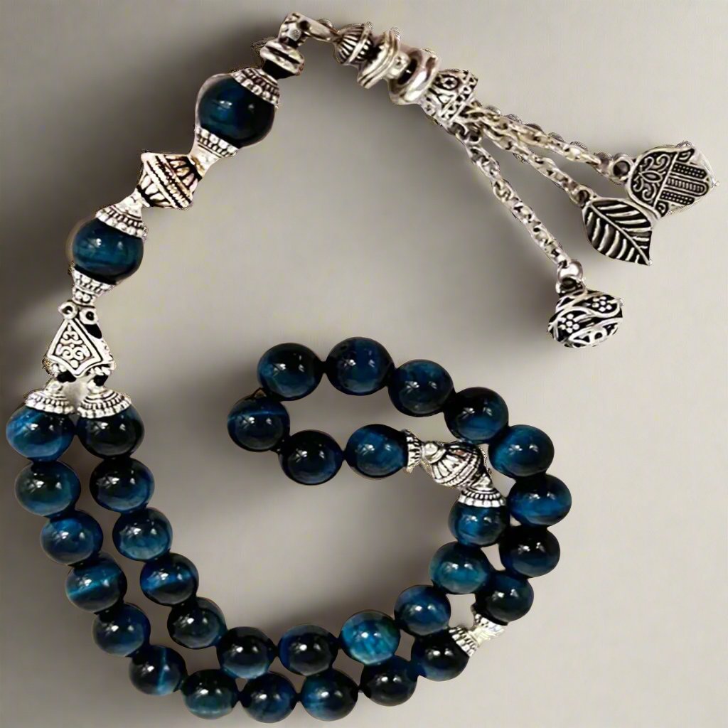 Blue Tiger's Eye Prayer Beads