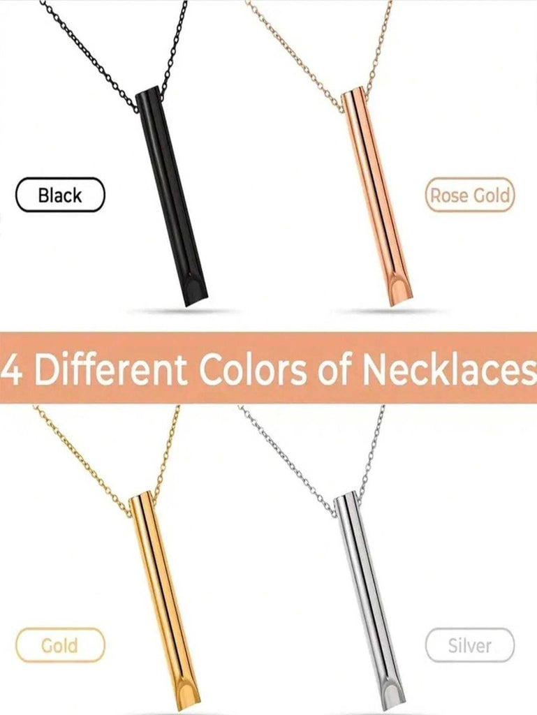 قلادة التنفس لتقليل القلق والتوتر، جهاز Calmigo المهدئ للتأمل، أداة التنفس  العميق لليقظة الذهنية لنوبات الهلع، تخفيف التأمل