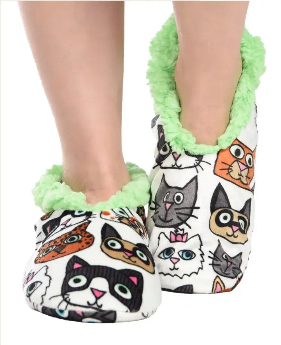 Catitude Fuzzy Feet Slipper Fur Cats non skid