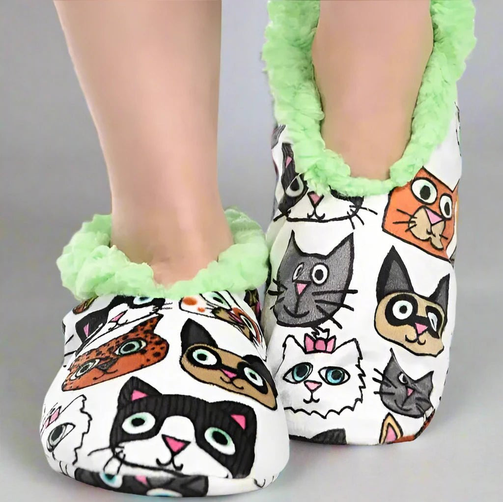 Catitude Fuzzy Feet Slipper Fur Cats non skid