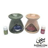 Ceramic Oil Warmer Tealight Warmer With Oil & Candle