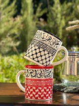 Ceramic Shemagh Mug With Arabic Calligraphy