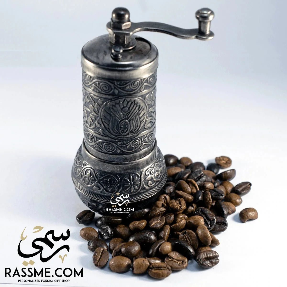 Coffee Grinder Mini White Metal
