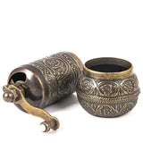 Coffee Grinder Mini White Metal