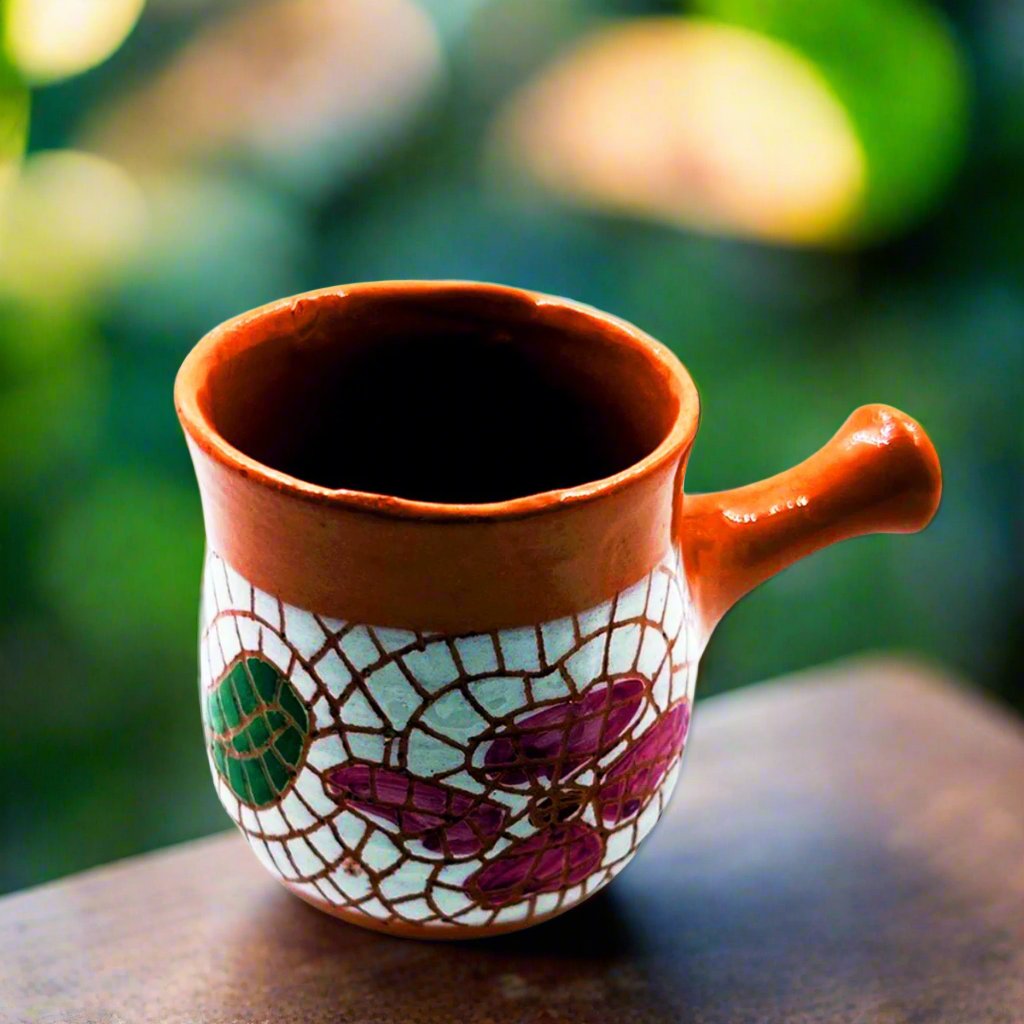 Coffee Pot Handcrafted Clay Mosaics - STLESS