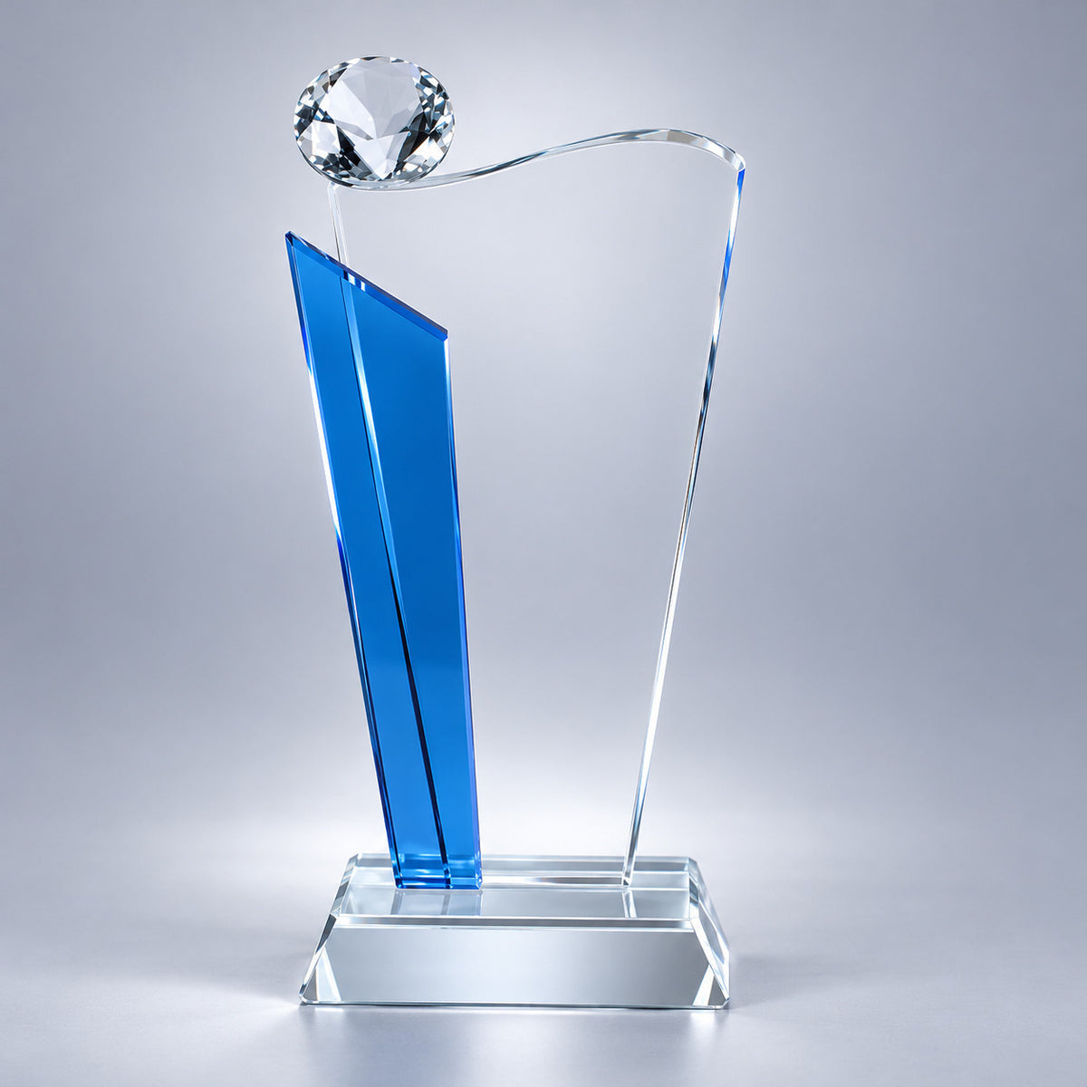 Plaque Small Crystal - Free Hand Engraving