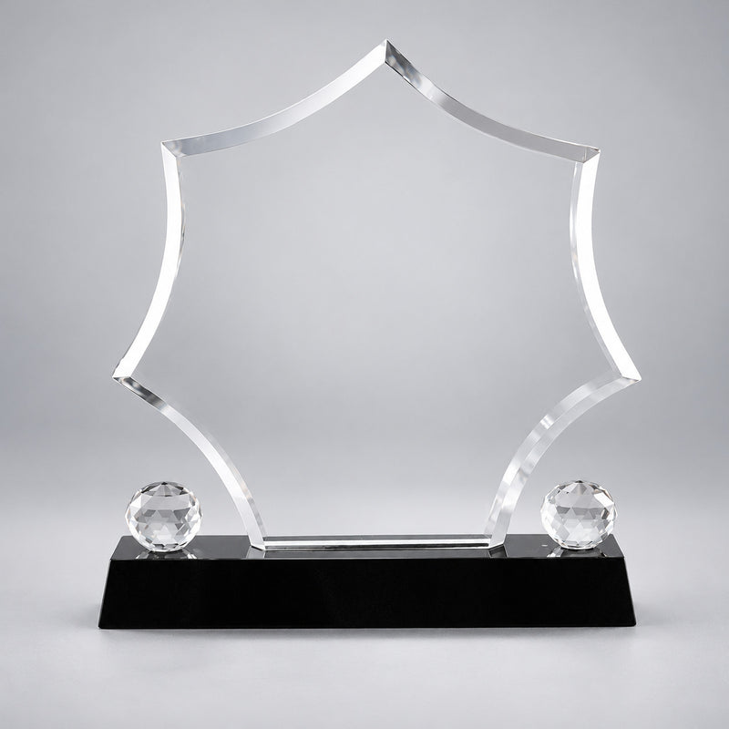 Plaque 7th Star Crystal - Free Hand Engraving